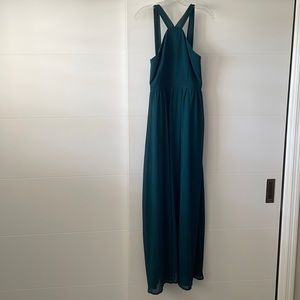 Lulu’s Floor Length Formal Dress in Hunter Green